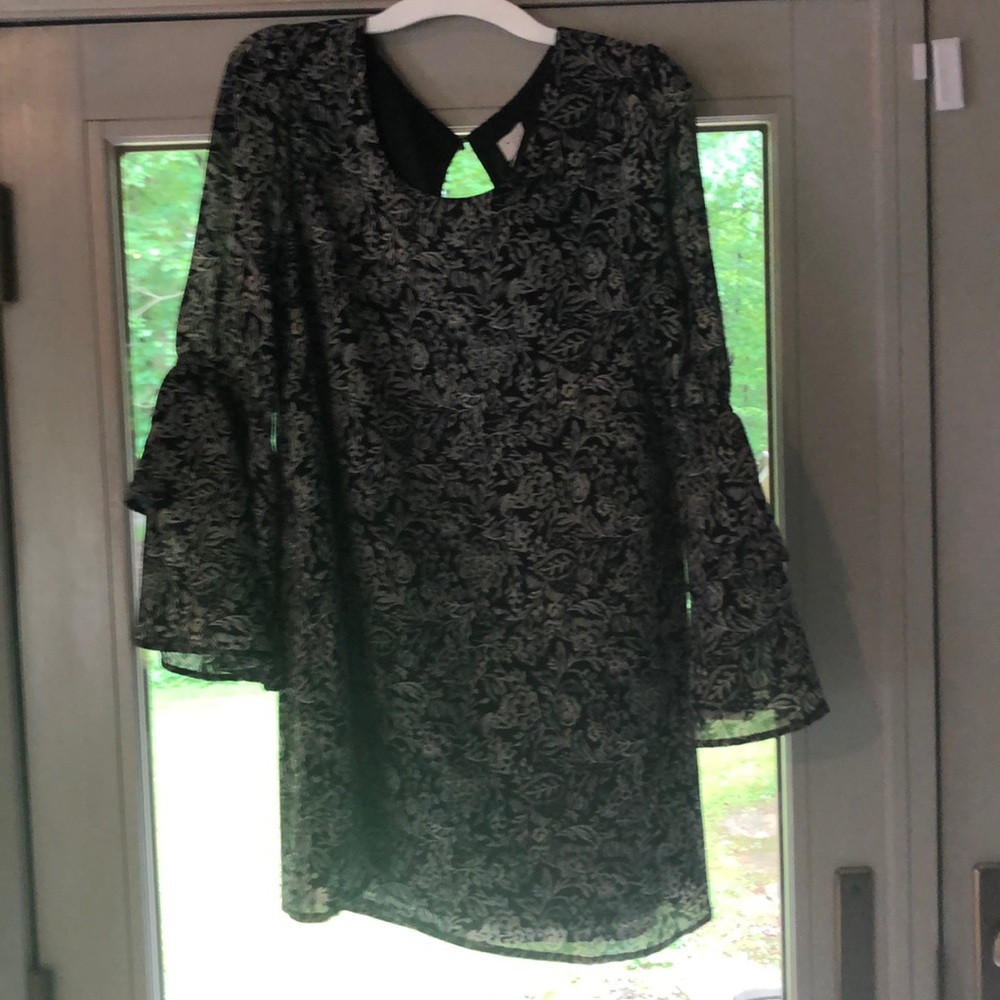 Floral Dress with Bell Sleeves